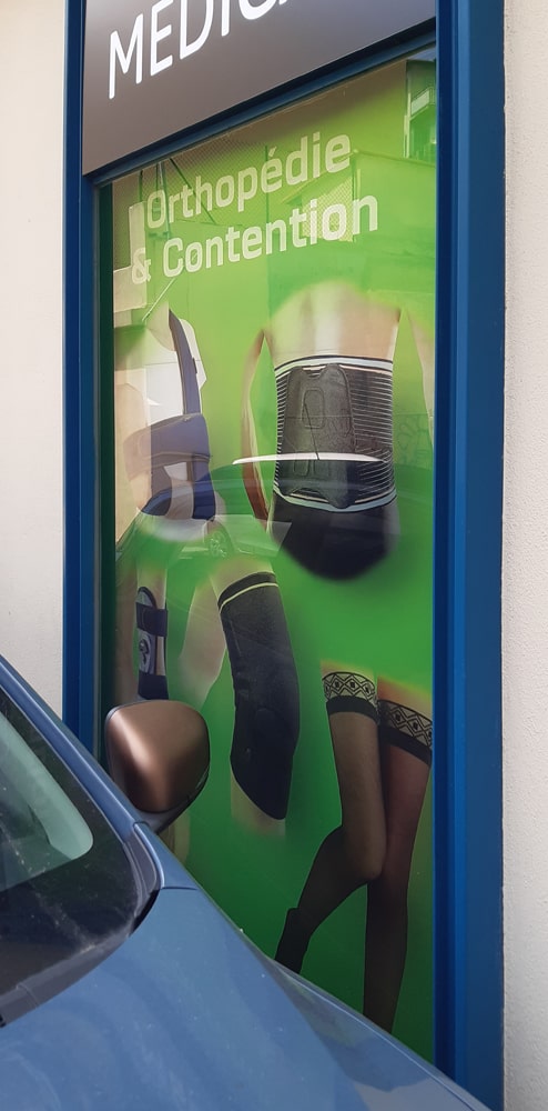 Vitrophanie orthopédie et contention.