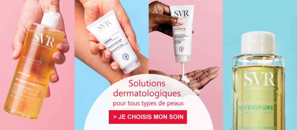 Bandeau publicitaire statique pour des soins dermo-cosmétiques.