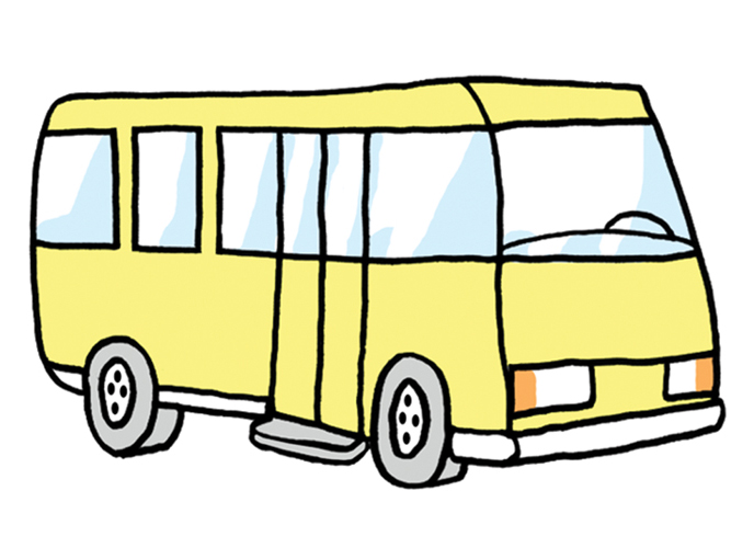 Illustration d'un bus d'école.