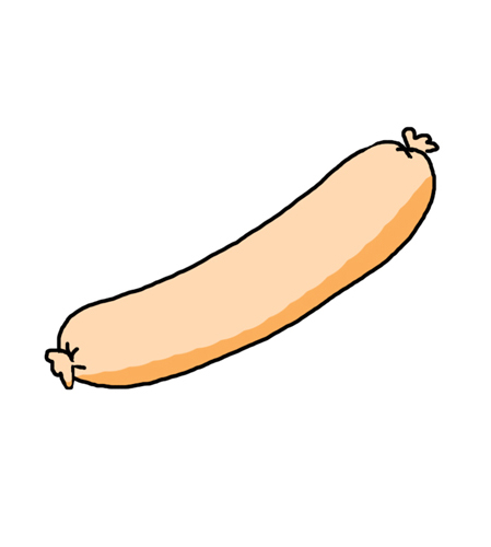 Illustration d'une saucisse.