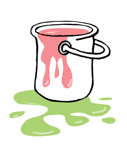Illustration d'un pot de peinture.